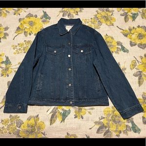 NWT Lush Denim Jacket with Back Lace Up Detail Large